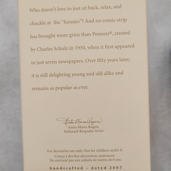 NWT! Vintage 2007 The Peanuts Gang Hallmark Keepsake - Picture 6 of 6